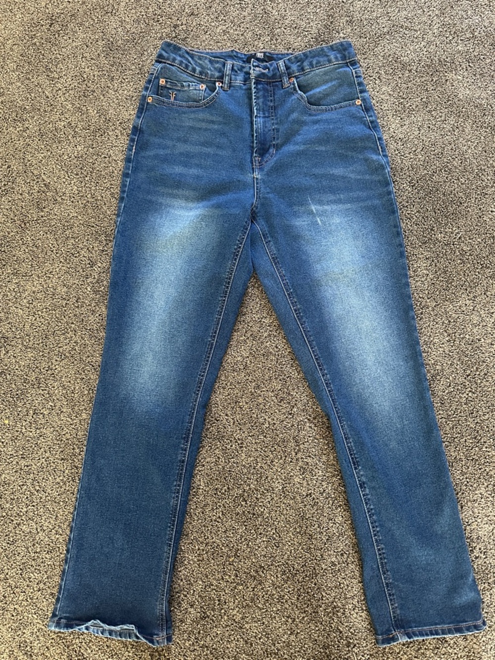Frye High-Rise Women's Straight Jeans in Blue
